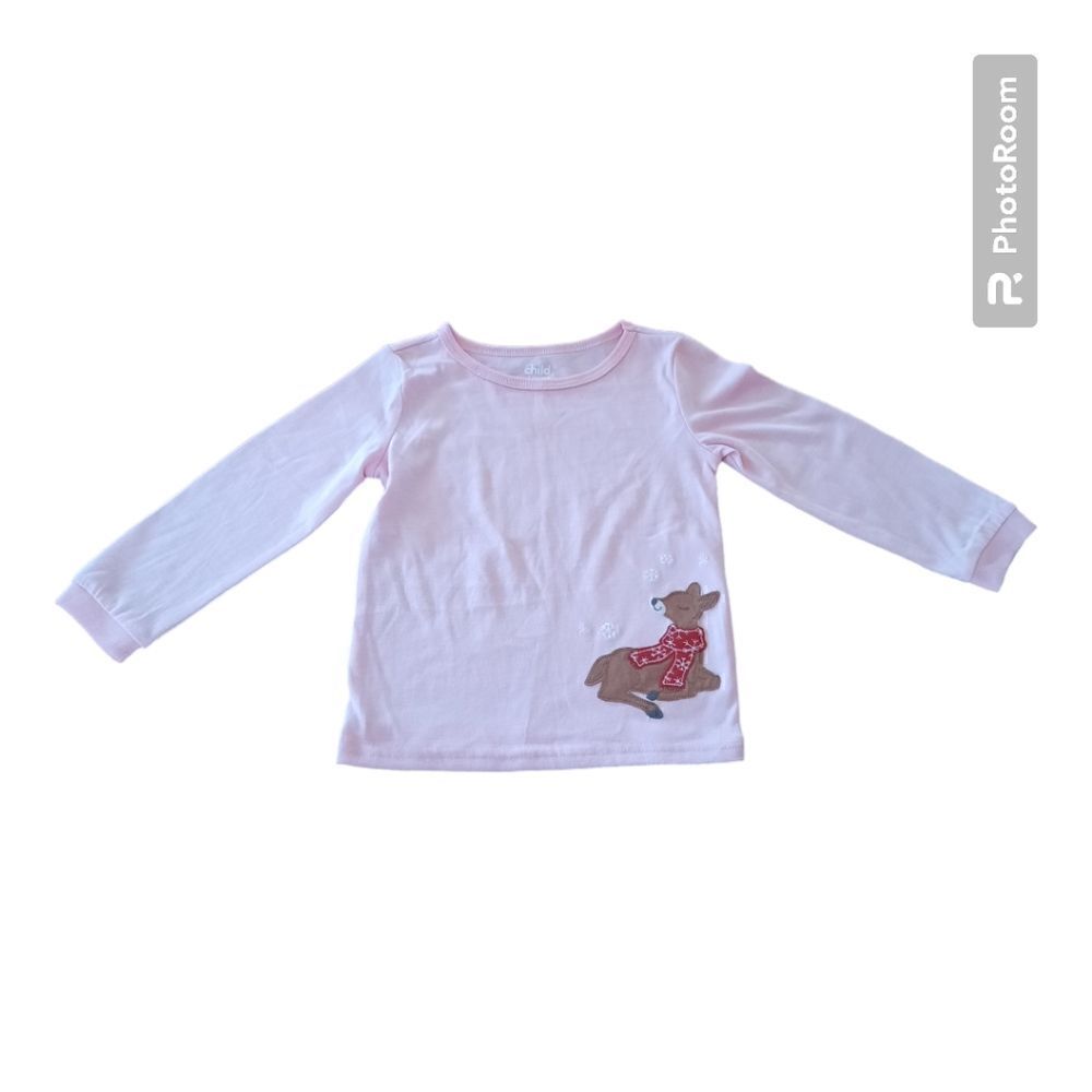 Carters Embroidered Deer Long Sleeve Shirt